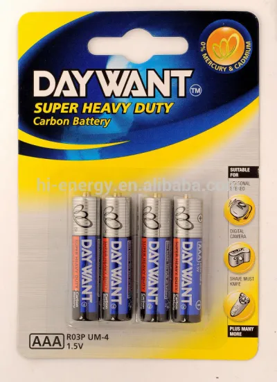 PVC Jacket Blister card R03P SUM4 aaa life battery