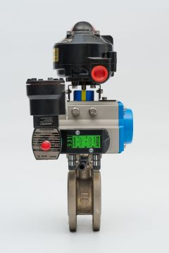 Pneumatic wafer ball valve supply