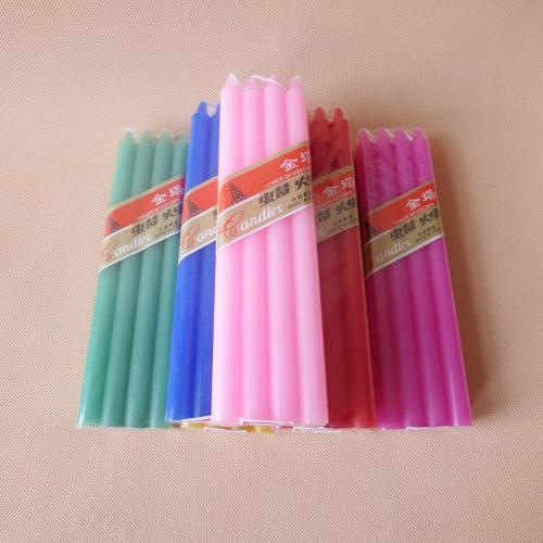 Multicolor Paraffin Wax Stick Candle Decoration Wholesale