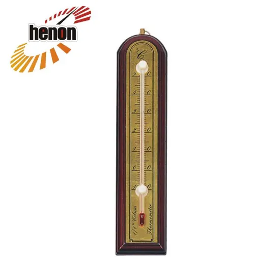 Household Glass Wooden Indoor-Outdoor Thermometer for Temperature Measurement