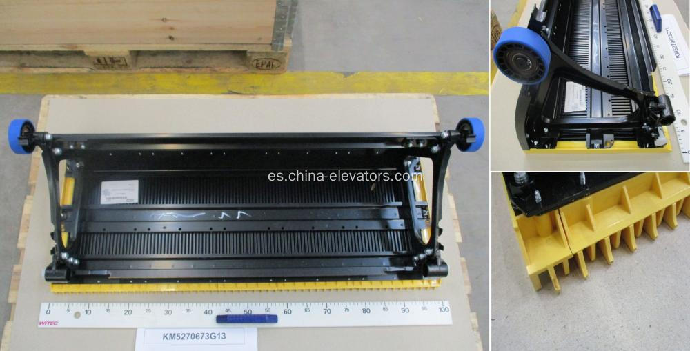 KM5270673G13 Paso de acero inoxidable 1000 mm para escaleras mecánicas kone