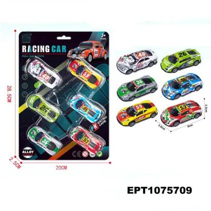 Diecast Model Car Set: EPT Boomerang Car Pull-Back Racing Toys for Kids