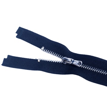 Shiny Silver Jacket Zipper Model ZM10006 by Zipper Manufacturer