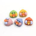 Bulk 100 stks Dier Vogel Eend Kuiken Hoofd Cabochons Plaksteen Hars Dierenkop Craft Slime Charms DIY Haarband Accessoires