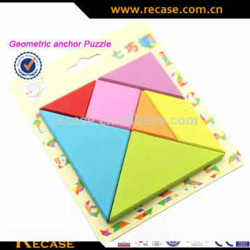 Children Wooden Toy Colored Seven-piece puzzle