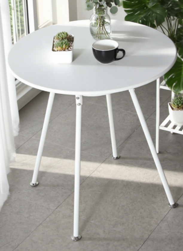 Small white outdoor table