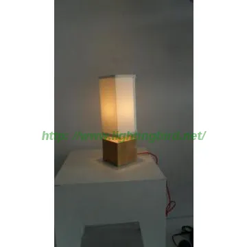 Modern wood table lamp for motel