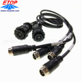 Molded 4pin M12 waterproof cable connector cable assembly