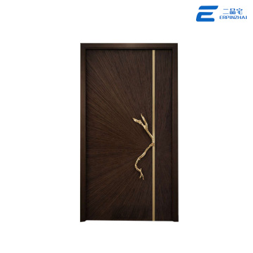 Puerta de entrada de seguridad confiable de aluminio fundido con panel completo