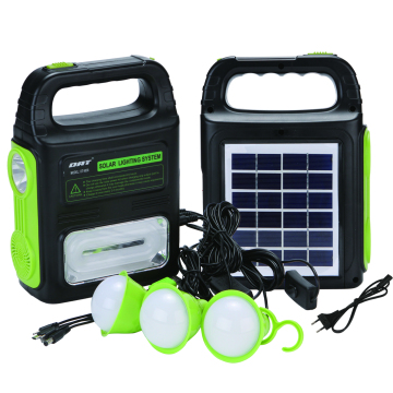 DT-9038 Solar-Powered Emergency Light for Outdoor Activities with 3 LED Bulbs