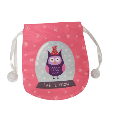 Mini sac-cadeau de Noël avec un joli motif de hibou