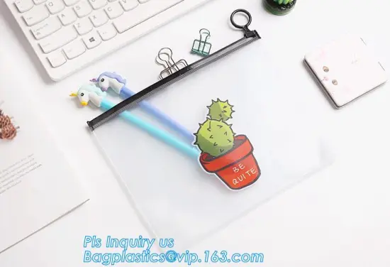 packaging frosted slider zipper bag for apparel, underwear packing slider zipper bag, student stationery transparent plastic sli