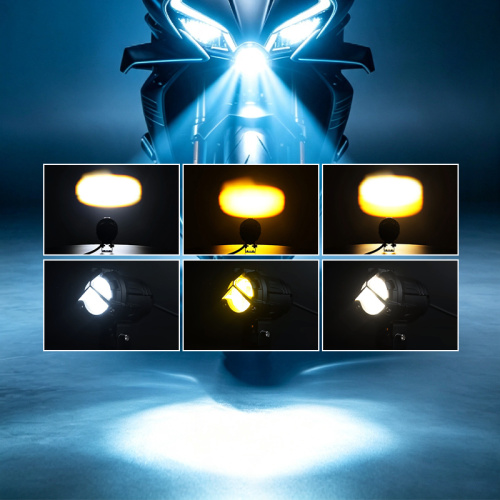 LiuHJG Aluminum Waterproof Motorcycle Auxiliary fog Light With Devil's Eyes