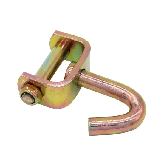 Hardware: Galvanized Swivel J Hook with Bolt and Nut for Tie-Down Straps