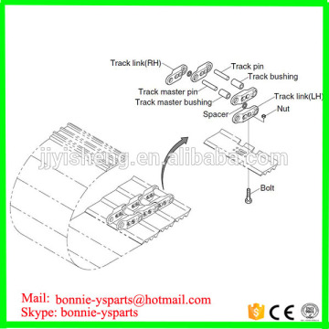 track roller undercarriage excavator pc300 parts