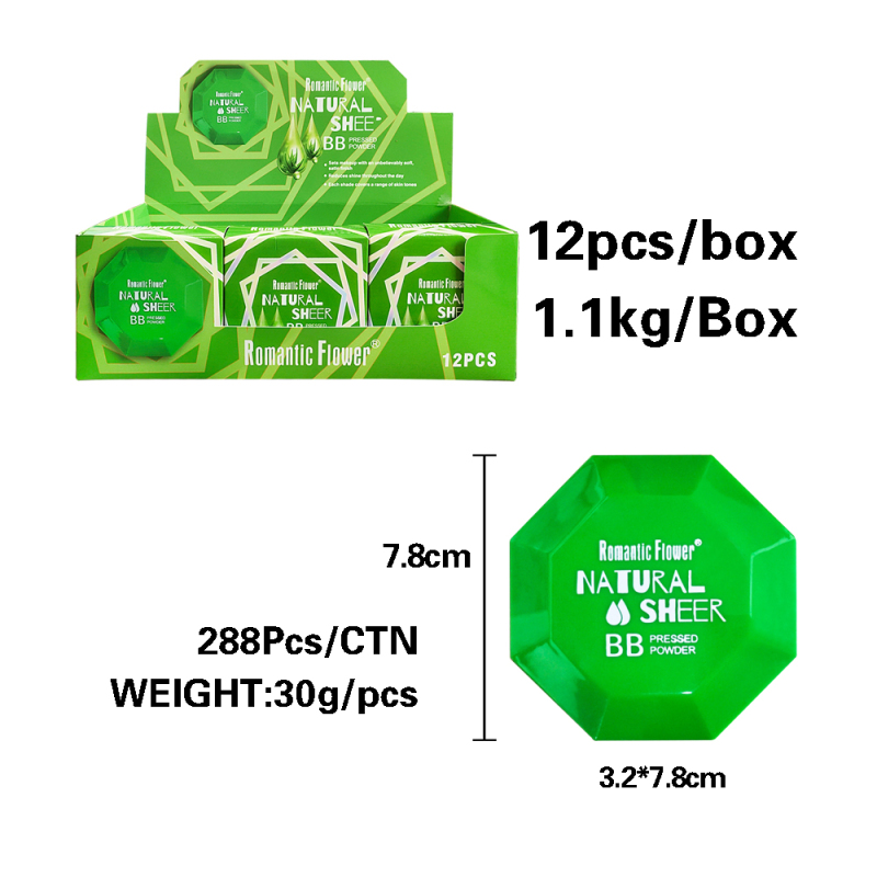 Matte Waterproof Green Tea Aloe Vera Press Powder for Black Women