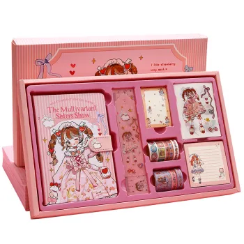 Creative Hand Ledger Set Gift Box for Students - Full Stationery Supplies