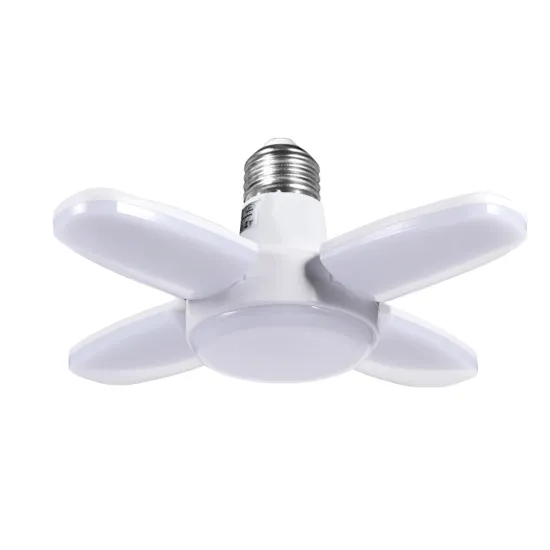 Folding Fan Mini 4+1 Blade LED Bulb E27 28W Ceiling Fan Light