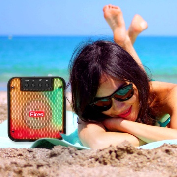 2024 Trending 4 Inch Portable DJ Speaker with Flame Light