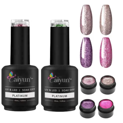 Elastic Design Salon Varnish Platinum Gel for Creative Nail Art