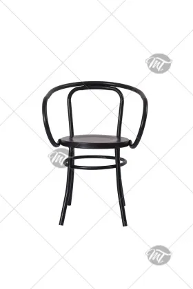 Vintage Black Metal Bentwood Stack Thonet Cafe Chair for Wedding Events and Dining Room