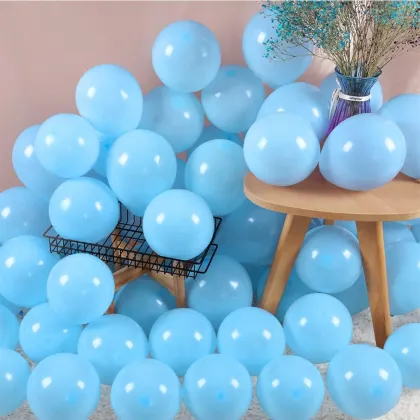 Light blue macaron latex balloons