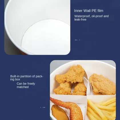 Customized KFC Fried Chicken Buckets for Wholesale Takeout Containers