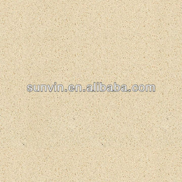 Beige color artificial quartz marble stone for countertop and table top