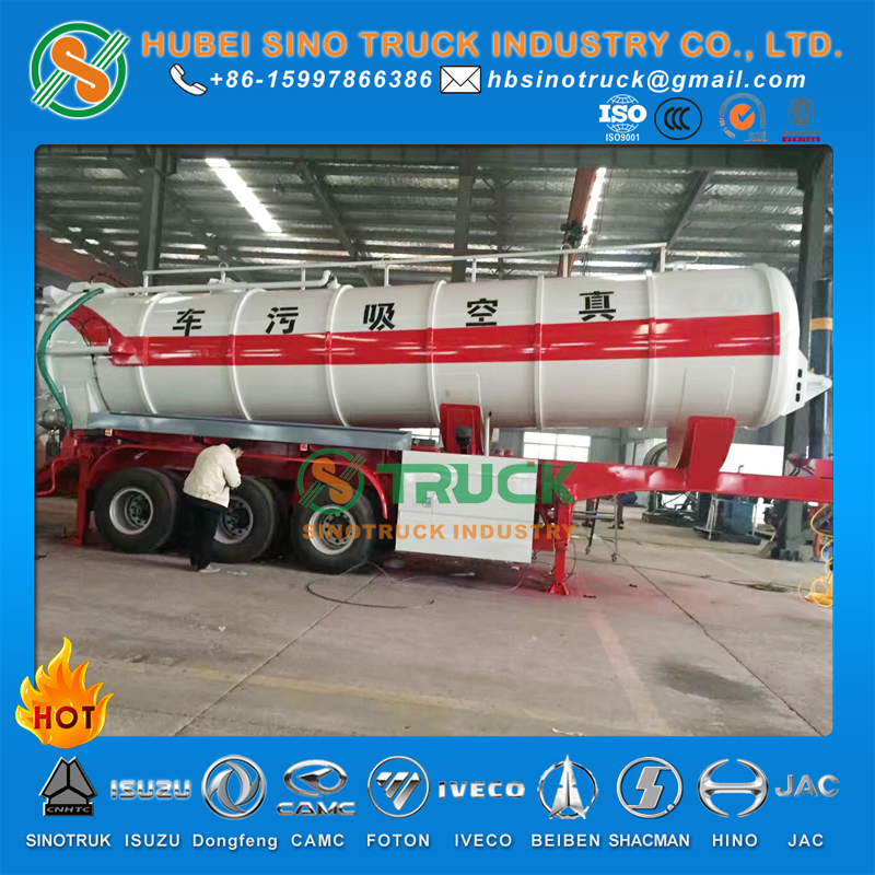 3 Axles 25000l Gully Emptier Semi-trailer, High Quality 3 Axles 25000l Gully  Emptier Semi-trailer on