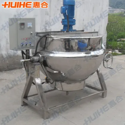 Jacketed kettle with agitator