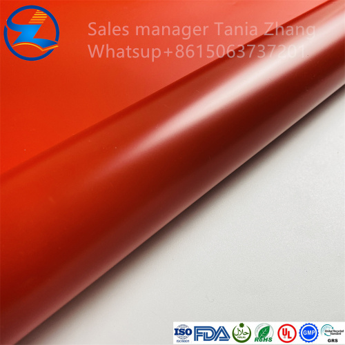 Customizable red PVC film packaging material