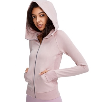 Cotton Sportswear Hoodie Workout Clothing Ladies