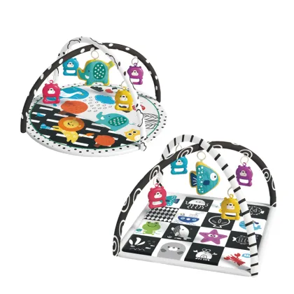 Soft Infant Fitness and Activity Center in Black and White