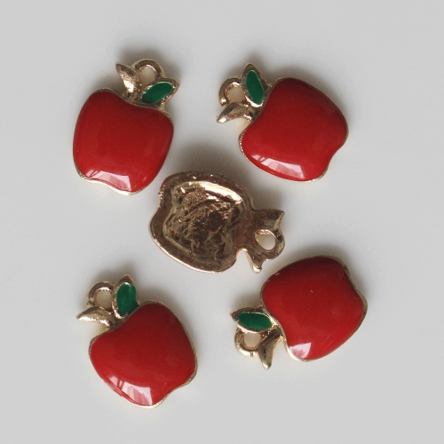 Kawaii Red Fruit Smalto Lega Craft Ragazze Orecchino Pendente Ornamento Decorazione Fai Da Te Charms Rifornimento Della Fabbrica