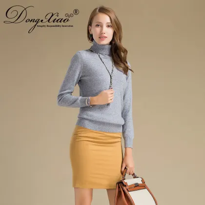 High Quality Long Sleeve Plain Knitted Cashmere Sweater