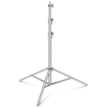 Heavy Duty Stainless Steel Light Stand with Spring Cushioning