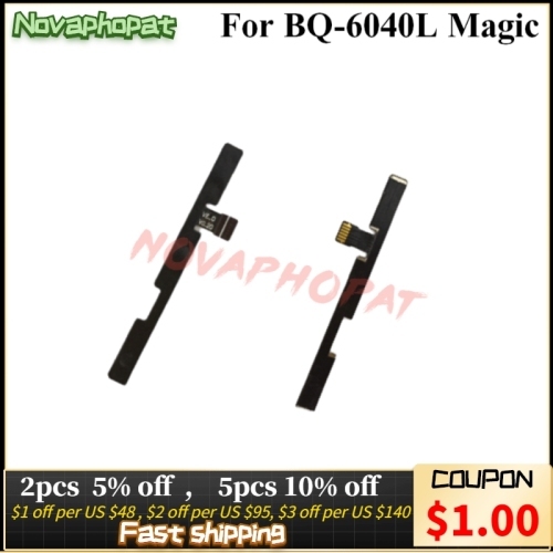 Novaphopat For BQ Mobile BQ-6040L Magic BQ6040L 6040L Power Switch On Off Volume Up Down Ribbon Power Buttons Key Flex Cable