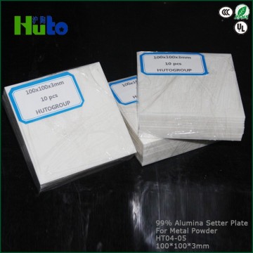 Huto 100x100x2mm Alumine Plaque en céramique pour le tir en poudre en métal