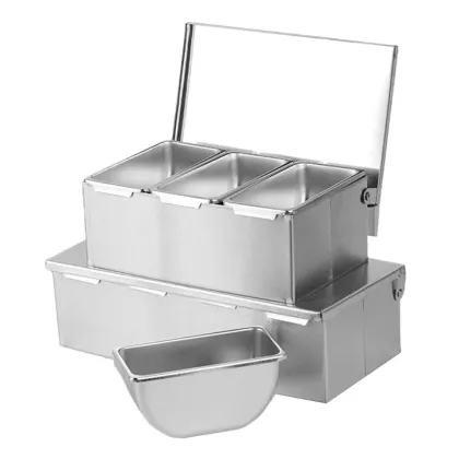 Stainless Steel Condiment Container - Western Dessert Flavor Box