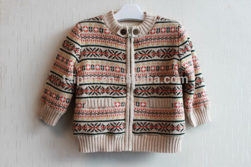 Hot Sale Boys Long Sleeve Cardigan Sweater Design Winter Kids Clothes