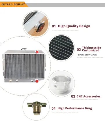 Aluminum Radiator for Classic Mopar Models 1968-1974: Challenger, Charger, Coronet, Barracuda, Belvedere, Road Runner, Satellite, GTX