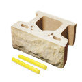 Fiberglass keystone straight pins for retaining walls