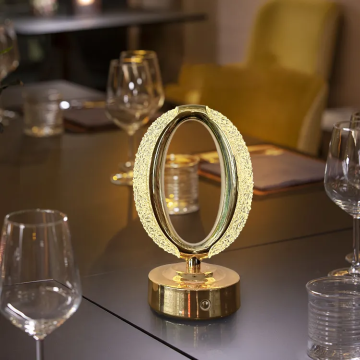 Nordic Atmosphere Touch Control Gold Dimmable Restaurant Lighting Vintage Acrylic Table Lamp