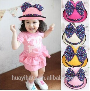 Little girl summer sunhat kids straw hat