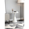 Mesa de centro redonda branca minimalista moderna