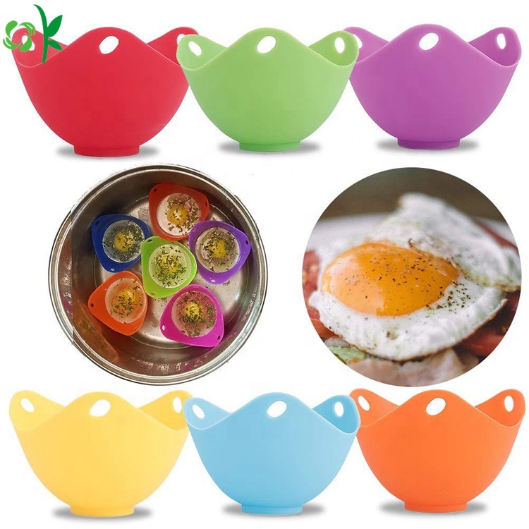 Silicone Egg Poaching Cups with Ring Standers