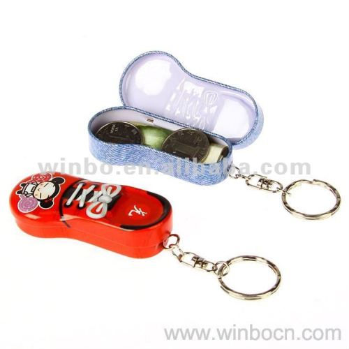 Tin Cartoon Shoe-shape Small kids Keychain Ring