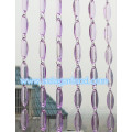 Vente en gros ovale violet perle simple conception de rideau guirlande décorative de perle de cristal