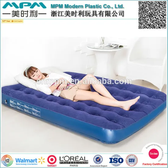 High quality inflatable cotton rubberized air mattress