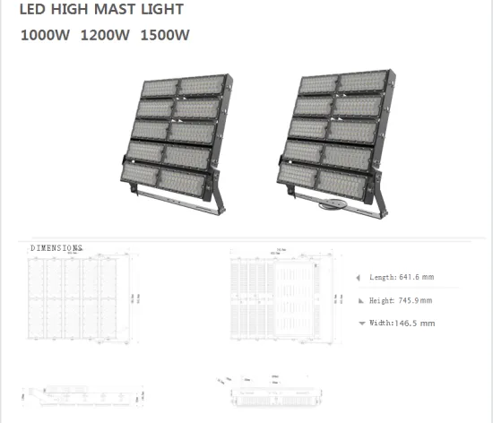 High Mast LED Lights for Sports Fields - 1000W/1200W/1500W LED Stadium Lighting